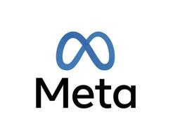 meta social media symbol logotyp design vektor illustration