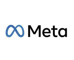 Meta Sozial Medien Logo Symbol Design Vektor Illustration