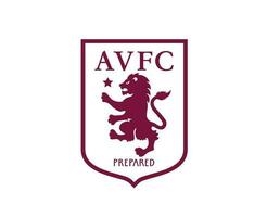 aston villa klubb symbol rödbrun logotyp premiärminister liga fotboll abstrakt design vektor illustration