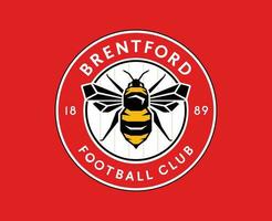 brentford Verein Logo Symbol Premier Liga Fußball abstrakt Design Vektor Illustration mit rot Hintergrund