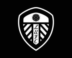Leeds vereinigt Verein Logo Weiß Symbol Premier Liga Fußball abstrakt Design Vektor Illustration mit schwarz Hintergrund