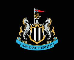 Newcastle vereinigt Verein Logo Symbol Premier Liga Fußball abstrakt Design Vektor Illustration mit schwarz Hintergrund
