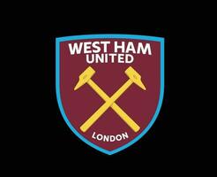 väst skinka förenad klubb logotyp symbol premiärminister liga fotboll abstrakt design vektor illustration med svart bakgrund