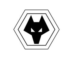 Wolverhampton Wanderer Verein Logo Symbol schwarz Premier Liga Fußball abstrakt Design Vektor Illustration