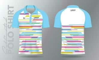 sublimering polo skjorta attrapp mall design för badminton jersey, tennis, fotboll, fotboll eller sport enhetlig vektor