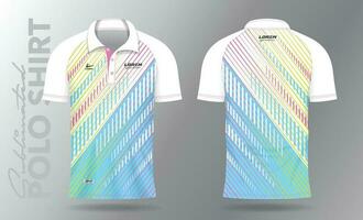 Sublimation Polo Hemd Attrappe, Lehrmodell, Simulation Vorlage Design zum Badminton Jersey, Tennis, Fußball, Fußball oder Sport Uniform vektor