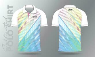 sublimering polo skjorta attrapp mall design för badminton jersey, tennis, fotboll, fotboll eller sport enhetlig vektor