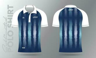 sublimering blå polo skjorta attrapp mall design för badminton jersey, tennis, fotboll, fotboll eller sport enhetlig vektor