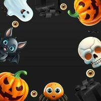 Halloween Party gespenstisch Hintergrund. Vektor Illustration eps10