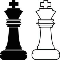Schach Stück Symbole Vektor Illustration