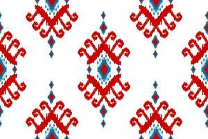 etnisk ikat sömlös mönster i stam. aztec geometrisk etnisk prydnad skriva ut. ikat mönster stil. vektor