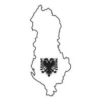 Albanien Karte Symbol vektor