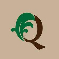 Brief q Blumen- Initiale Vektor Logo Design zum Mode und Luxus Lebensstil Marke