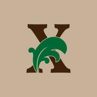 brev x blommig första vektor logotyp design för mode och lyx livsstil varumärke