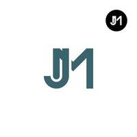 Brief jm Monogramm Logo Design vektor