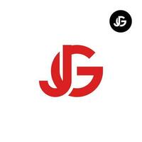 brev jg monogram logotyp design vektor
