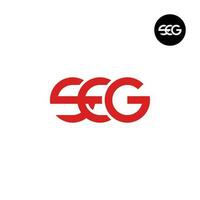 brev seg monogram logotyp design vektor