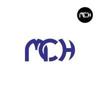 Brief mch Monogramm Logo Design vektor