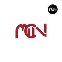 Brief mcn Monogramm Logo Design Logo vektor