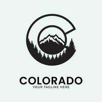 Colorado Linie Kunst Design Logo Illustration Symbol vektor