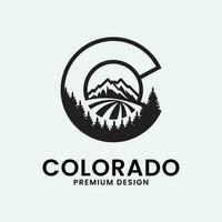 colorado linje konst design logotyp illustration ikon vektor