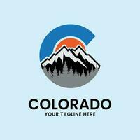 Colorado Linie Kunst Design Logo Illustration Symbol vektor