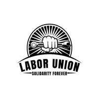 Arbeit Union Logo Vektor isoliert auf Weiß Hintergrund.