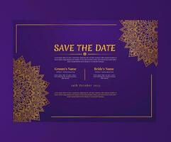 drucken kreativ und schön Blumen- Mandala Hochzeit Einladung Luxus Karte Sammlung vektor