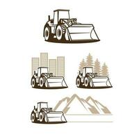 bulldozer, ett illustration av konstruktion vektor