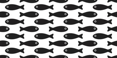 fisk sömlös mönster vektor lax scarf isolerat tonfisk delfin hav hav tecknad serie upprepa tapet bricka bakgrund klotter illustration