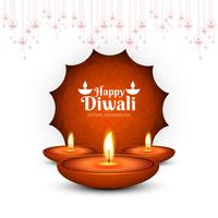 Bunte dekorative Rückseite der schönen diwali Festival-Grußkarte vektor
