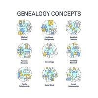 genealogisch Forschung Motivation Blau Rechteck Infografik Vorlage. Daten Visualisierung mit 5 Schritte. editierbar Zeitleiste die Info Diagramm. Arbeitsablauf Layout mit Linie Symbole vektor