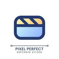 Video Datei Pixel perfekt Gradient füllen ui Symbol. Film Produktion Software. Aufnahmen Bearbeitung. Computer Daten. modern bunt Linie Symbol. gui, ux Design zum Anwendung, Netz. Vektor isoliert editierbar rgb Element