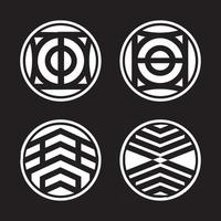 abstraktes geometrisches Logo-Markierungsset vektor