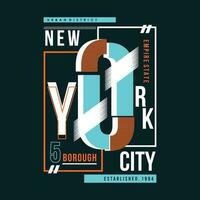 ny york stad text ram grafisk, typografi design, mode t skjorta, vektor illustration