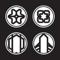 abstrakt geometrisk logotyp märkesuppsättning vektor