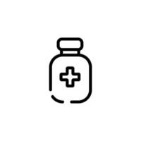 Medizin Flasche Zeichen Symbol Vektor