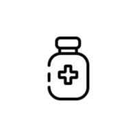 Medizin Flasche Zeichen Symbol Vektor