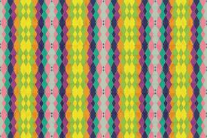 etnisk sicksack- mönster i retro färger, aztec stil sömlös vektor bakgrund