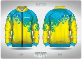 eps jersey sporter skjorta vektor.gul och blå mönster design, illustration, textil- bakgrund för sporter lång ärm Tröja vektor