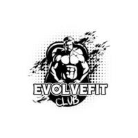 Jahrgang Fitness evolutionfit Verein Fitnessstudio Sport Vektor t Hemd Design