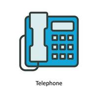 Telefon Vektor füllen Gliederung Symbol Design Illustration. Küche und Zuhause Symbol auf Weiß Hintergrund eps 10 Datei