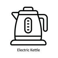 elektrisch Kessel Vektor Gliederung Symbol Design Illustration. Küche und Zuhause Symbol auf Weiß Hintergrund eps 10 Datei
