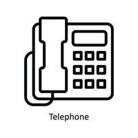 telefon vektor översikt ikon design illustration. kök och Hem symbol på vit bakgrund eps 10 fil