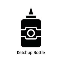 Ketchup Flasche Vektor solide Symbol Design Illustration. Küche und Zuhause Symbol auf Weiß Hintergrund eps 10 Datei