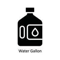 vatten gallon vektor fast ikon design illustration. kök och Hem symbol på vit bakgrund eps 10 fil