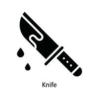 Messer Vektor solide Symbol Design Illustration. Küche und Zuhause Symbol auf Weiß Hintergrund eps 10 Datei