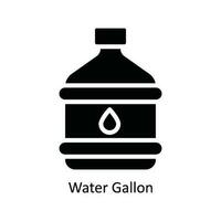 vatten gallon vektor fast ikon design illustration. kök och Hem symbol på vit bakgrund eps 10 fil