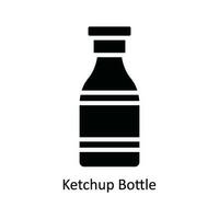 Ketchup Flasche Vektor solide Symbol Design Illustration. Küche und Zuhause Symbol auf Weiß Hintergrund eps 10 Datei