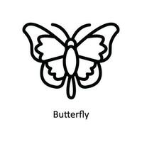 Schmetterling Vektor Gliederung Symbol Design Illustration. Natur und Ökologie Symbol auf Weiß Hintergrund eps 10 Datei